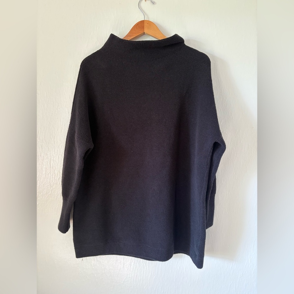 Free People Black Ottoman Tunic Slouchy Sweater Size Medium